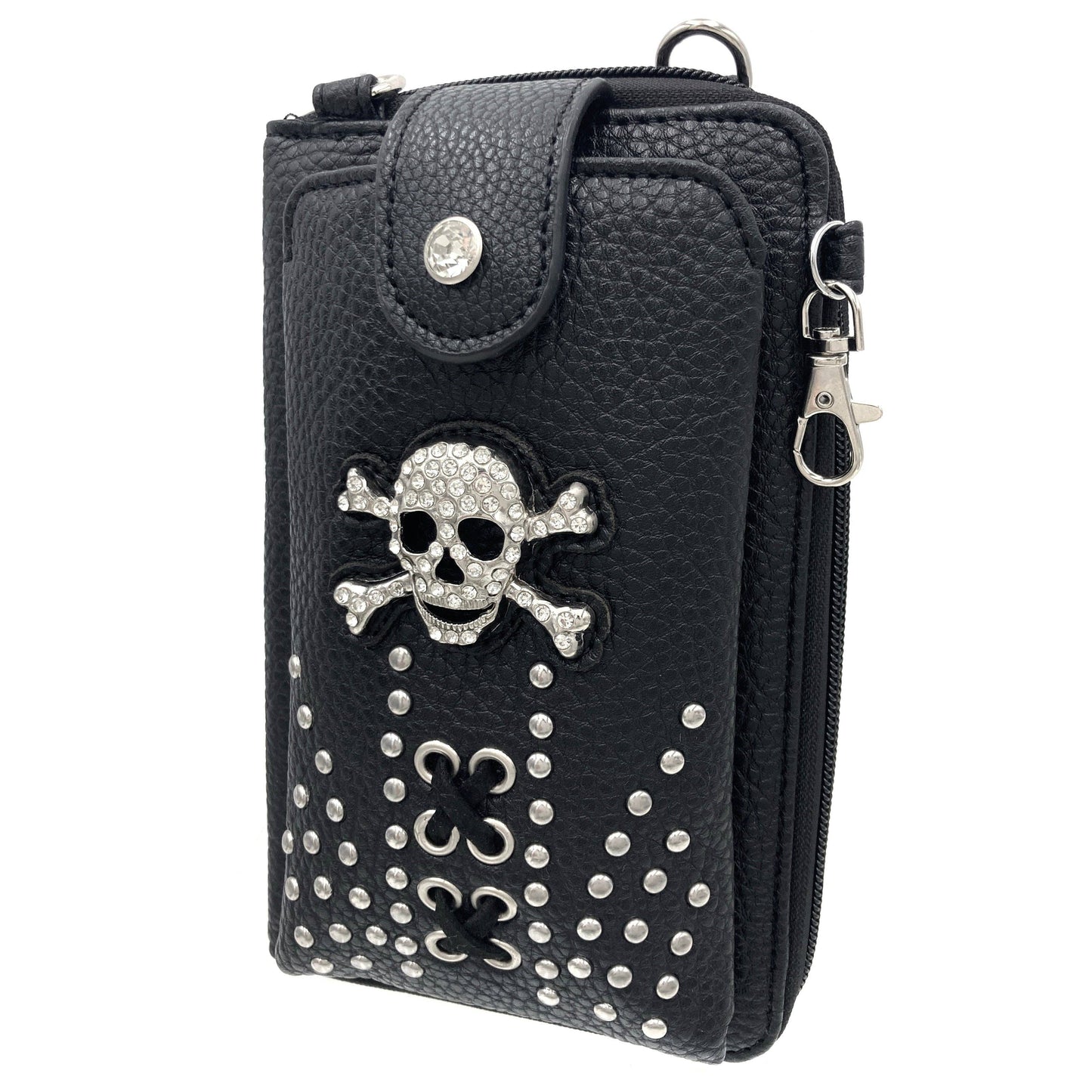 Lunar Deer - Skull Women's Crossbody Leather Phone Wallet