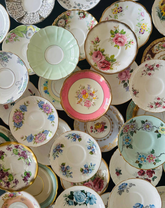 The Delicate Dish - Vintage Assorted Saucers - Mismatched China