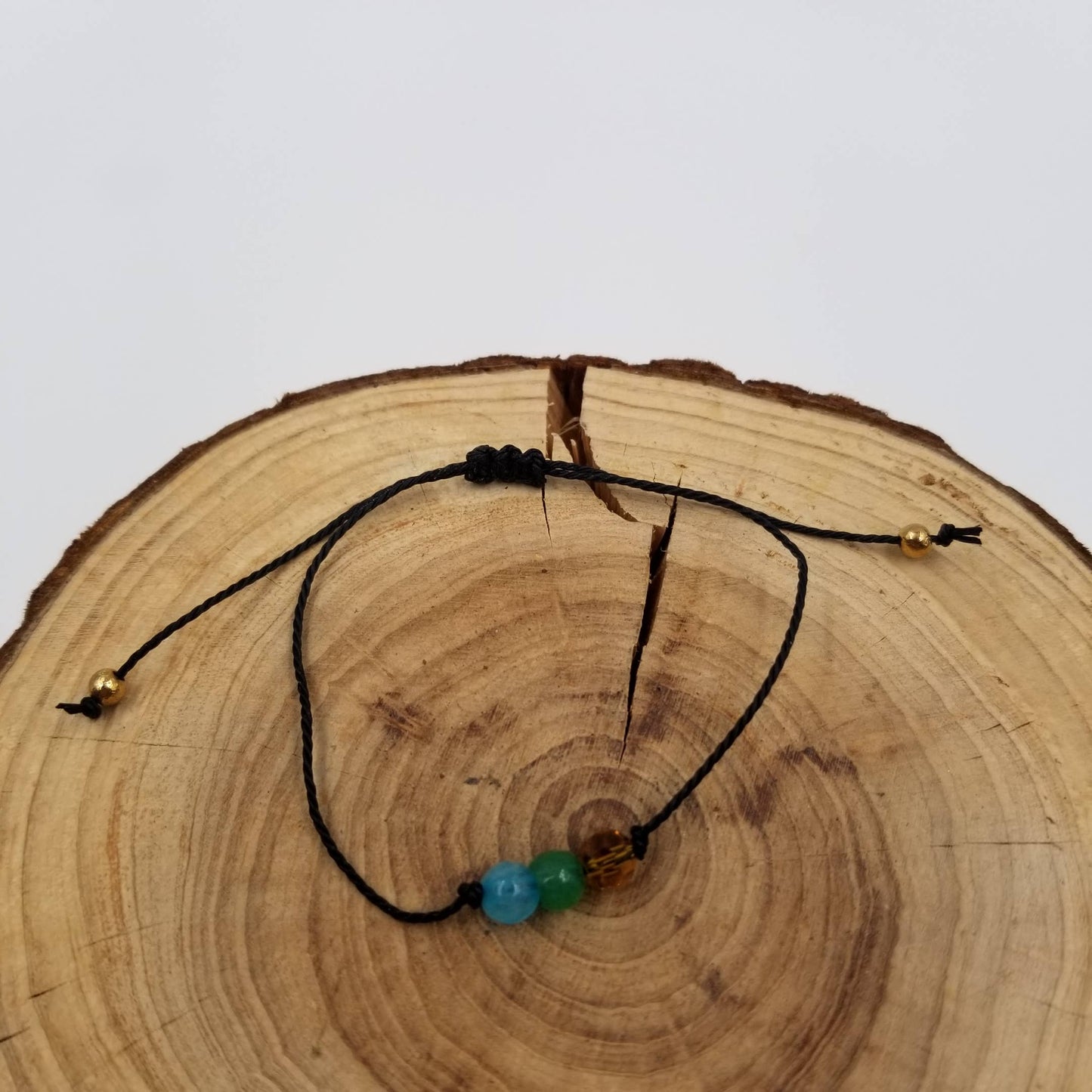 CHAKRA JEWELRY -  Handwoven Stone 3 Chakra Constellation Bracelet with Card