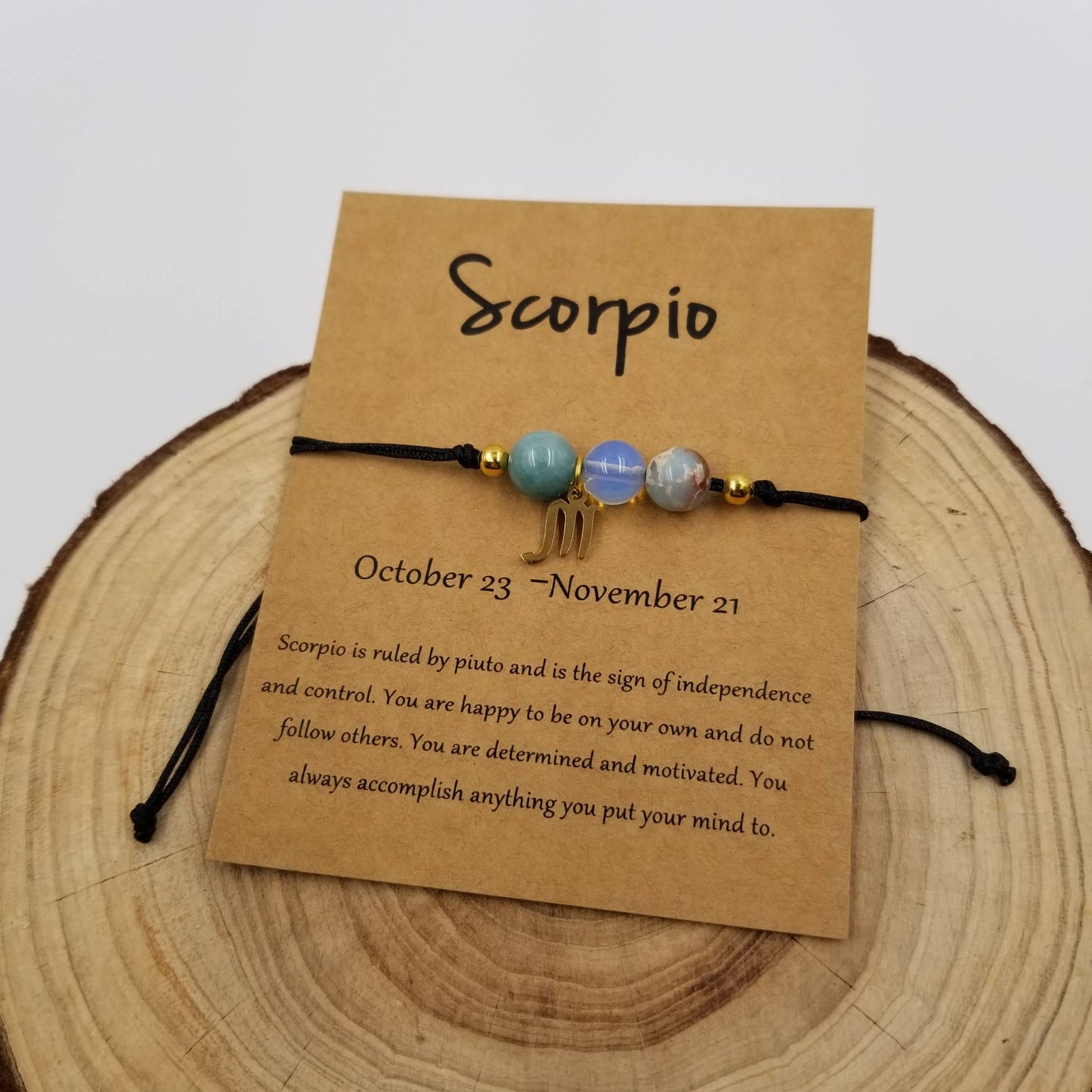 CHAKRA JEWELRY - Natural Stone Chakra Bead Constellation Bracelet with Card