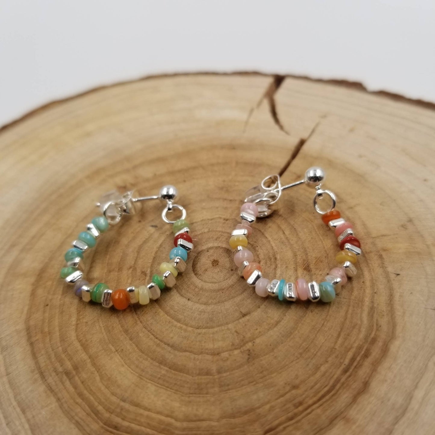 CHAKRA JEWELRY - Kali Ombre And Natural Stone Beads Earring