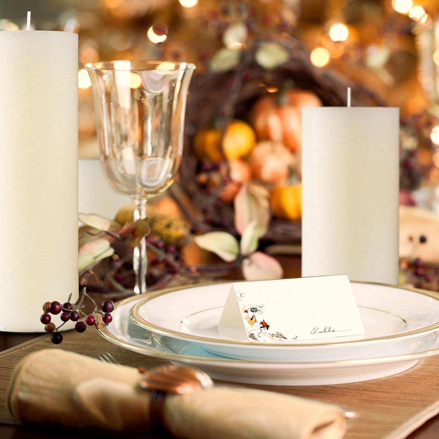 SPAAS Rustic Ivory Pillar Candles - 2.7" X 3" Decorative Candles Set of 4 - Clean Burning and Dripless Unscented Rustic Pillar Candles for Home Decorations, Wedding Decor, Party, Spa Restaurant