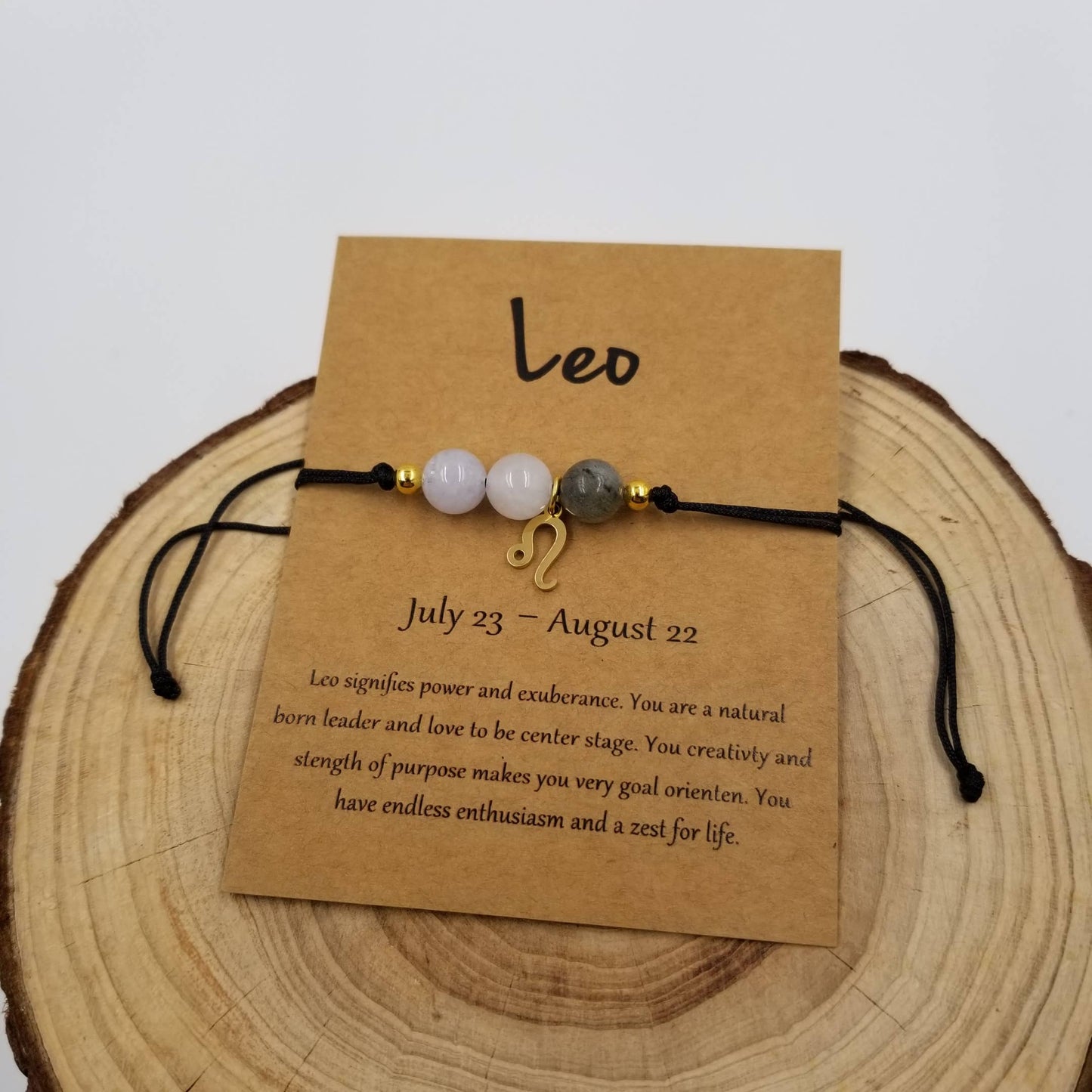 CHAKRA JEWELRY - Natural Stone Chakra Bead Constellation Bracelet with Card
