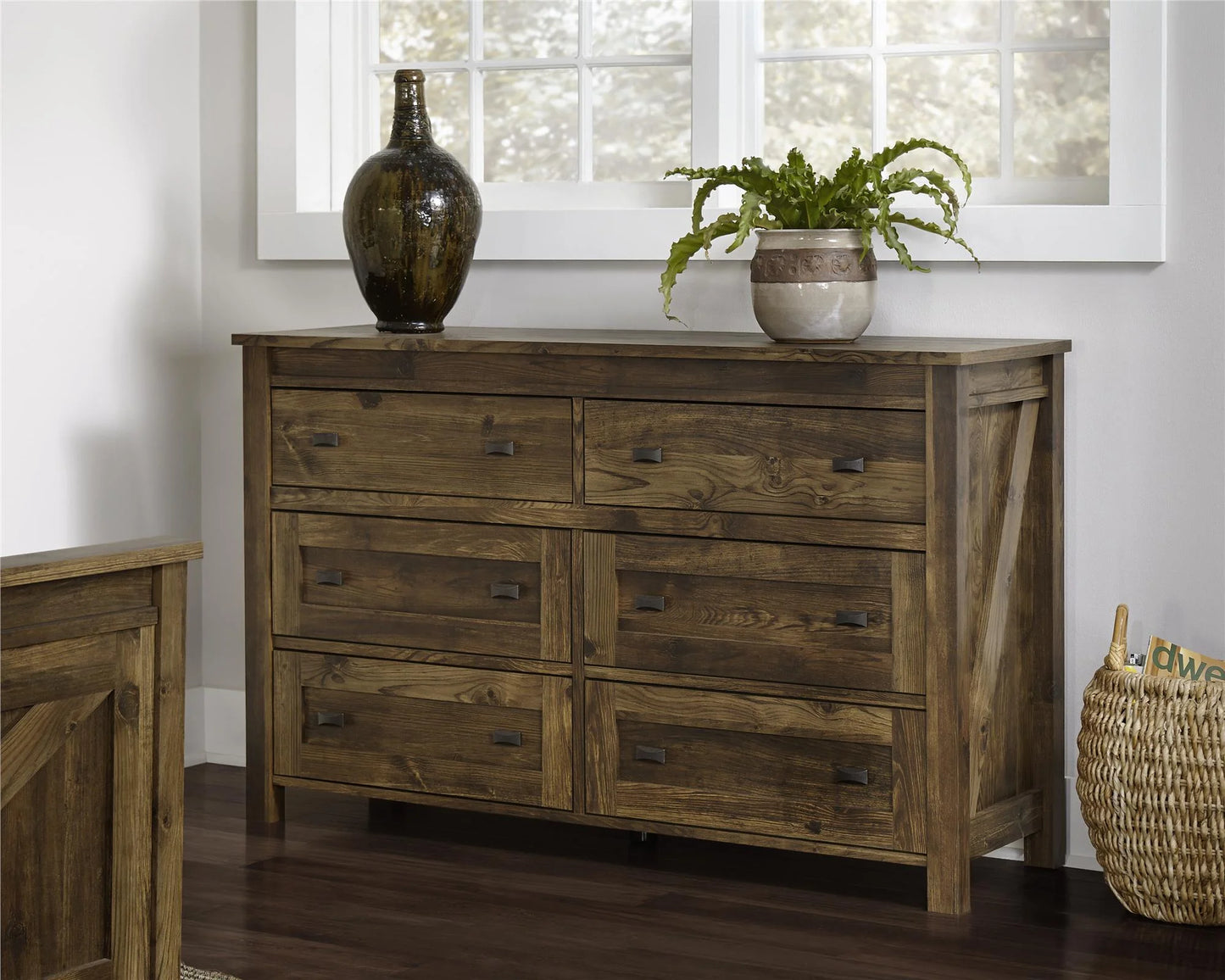 Farmington 6 Drawer Dresser, Rustic