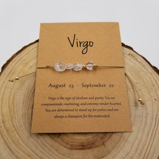CHAKRA JEWELRY - Natural Stone Handwoven Constellation Bracelet with Card