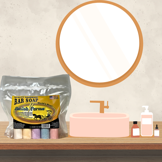 Amish Farms Soap - Amish Farms Soap 5-Bar Bag - Random Color Bars + Fragrance