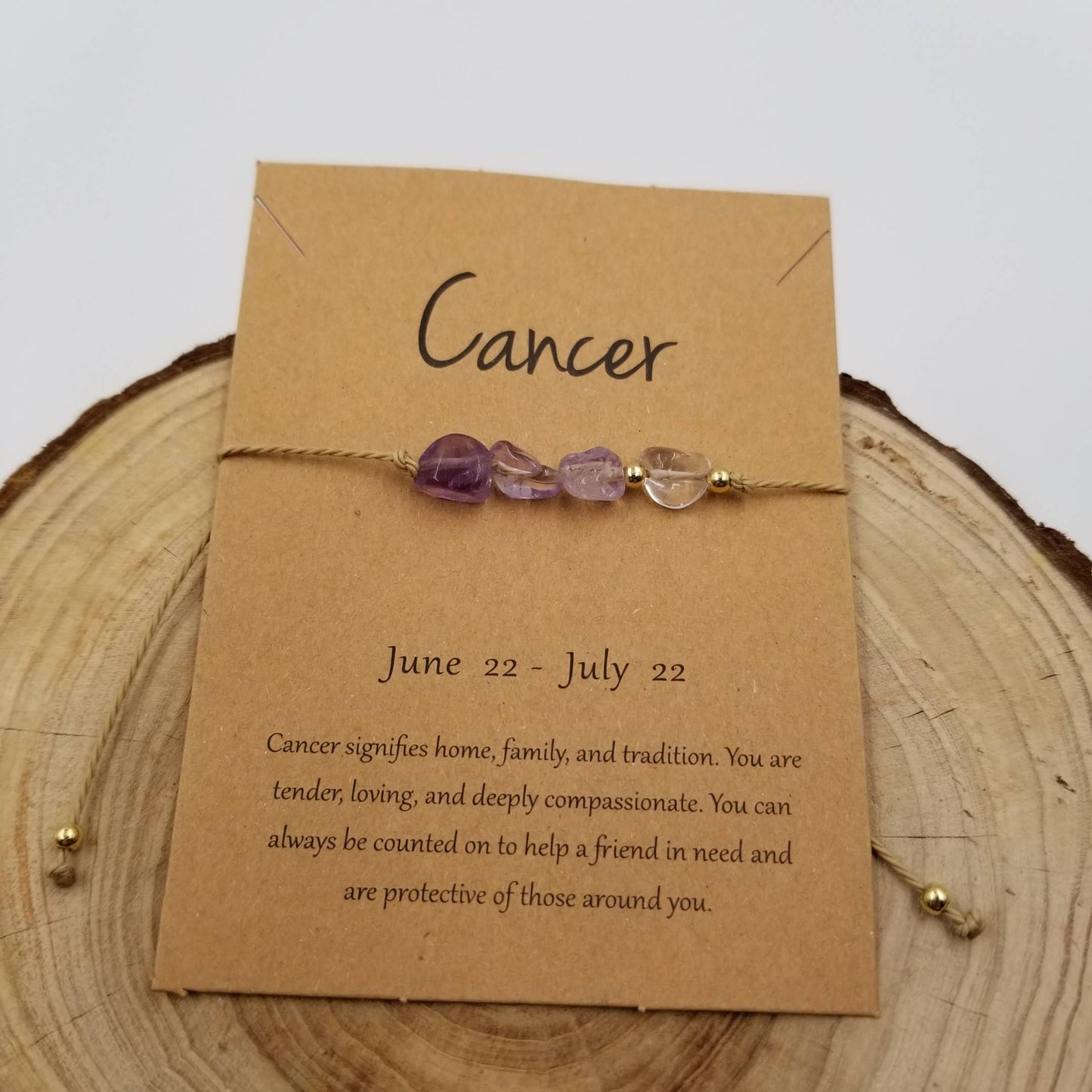 CHAKRA JEWELRY - Natural Stone Handwoven Constellation Bracelet with Card