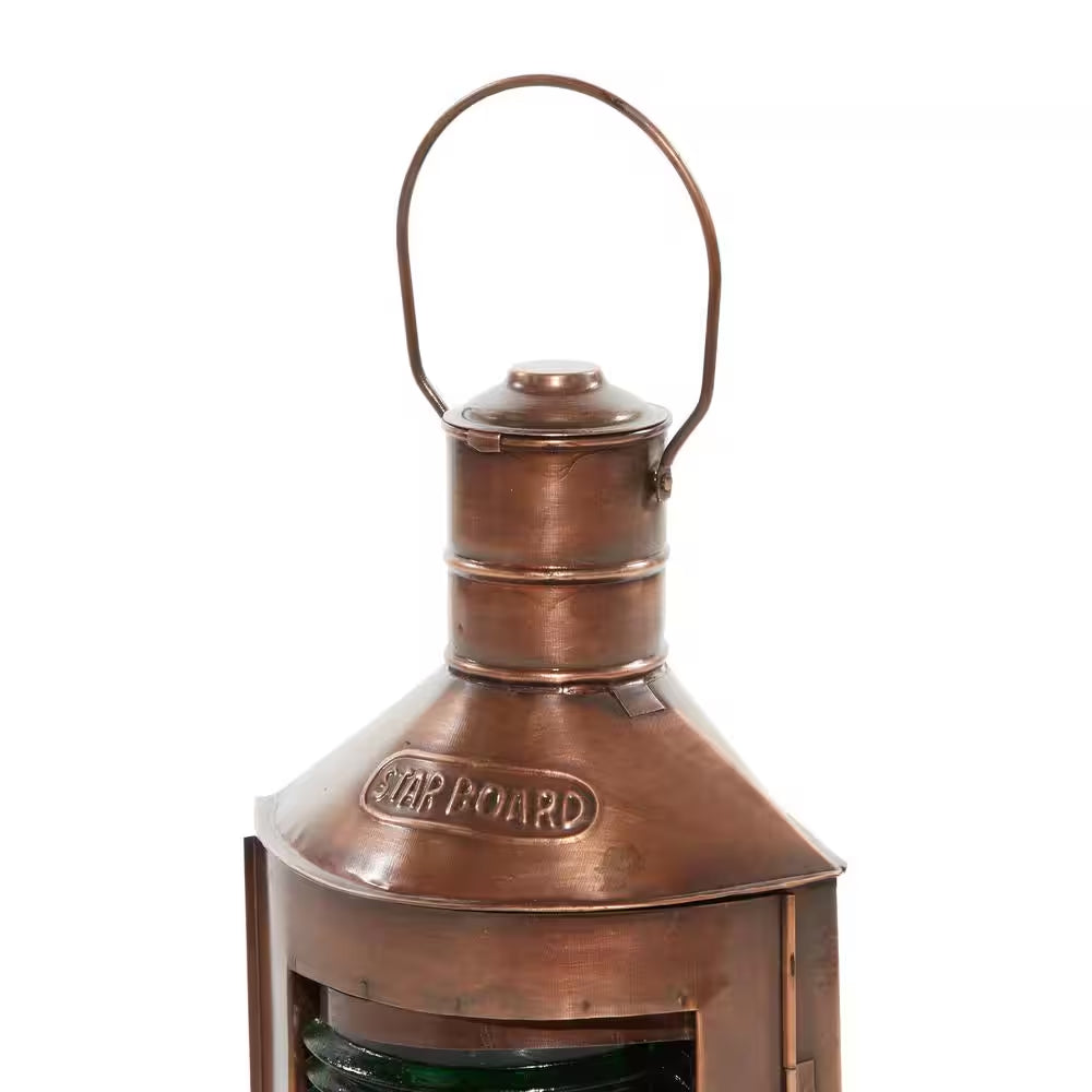 Multi Colored Metal Rustic Candle Lantern (Set of 3)