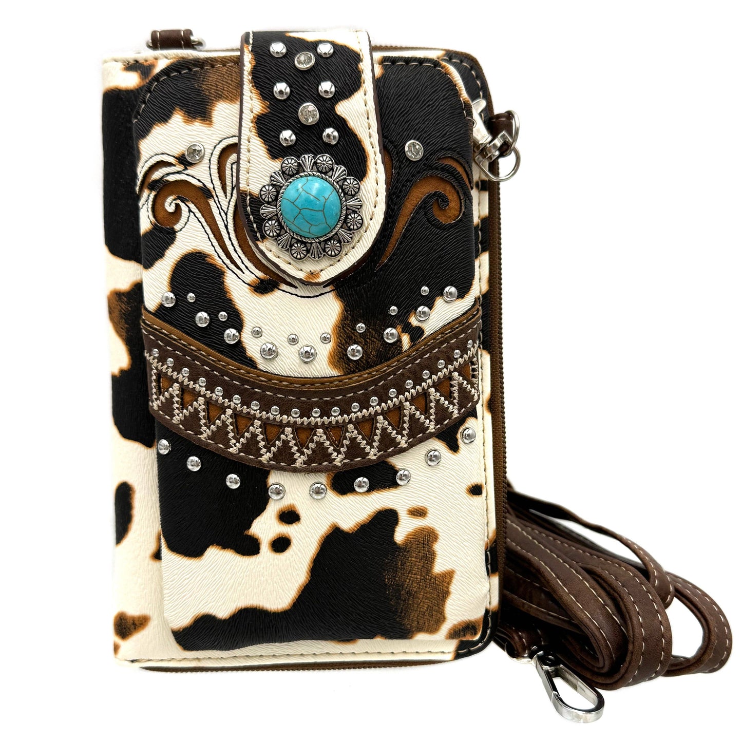 Lunar Deer - Bella Cow Print Western Phone Wallet