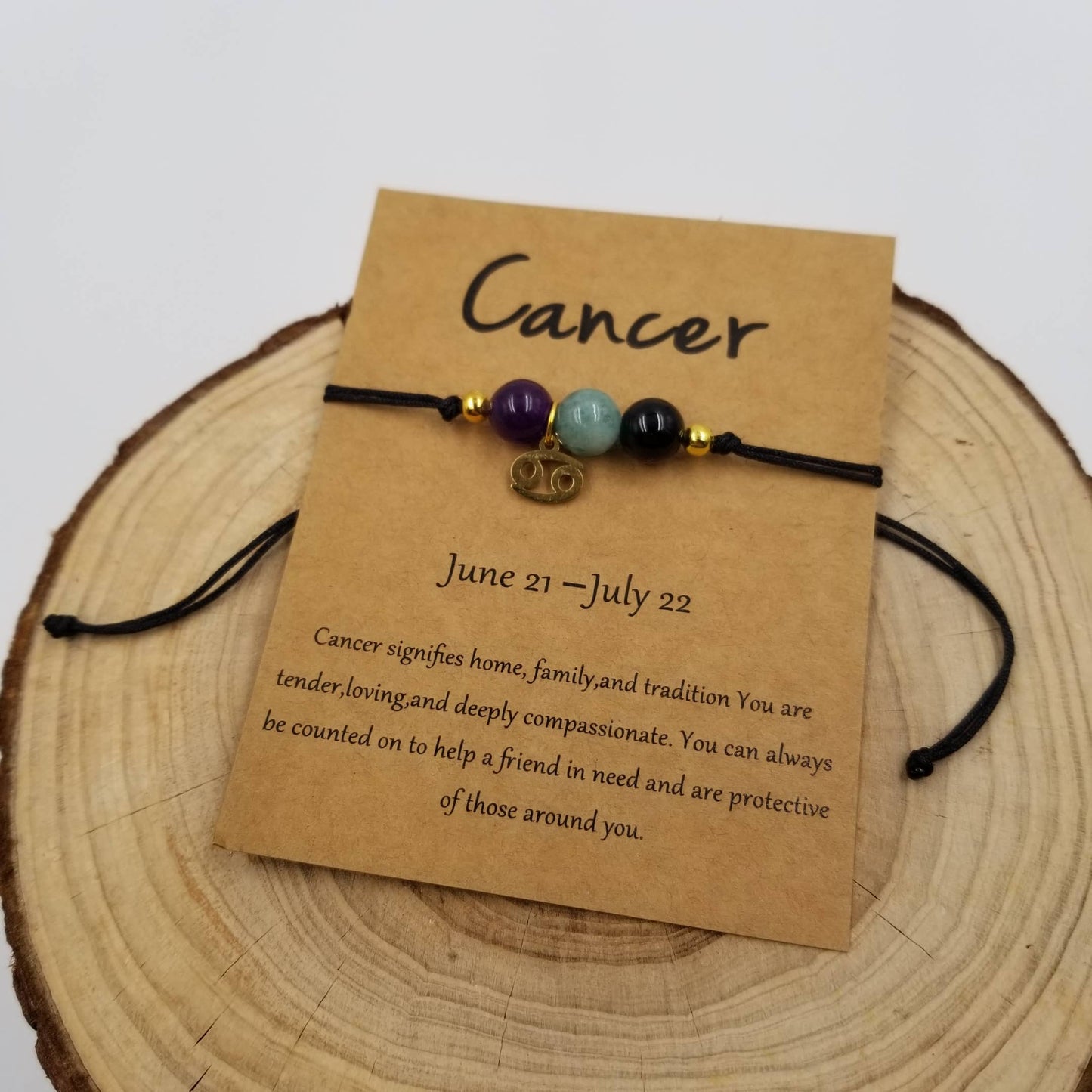 CHAKRA JEWELRY - Natural Stone Chakra Bead Constellation Bracelet with Card