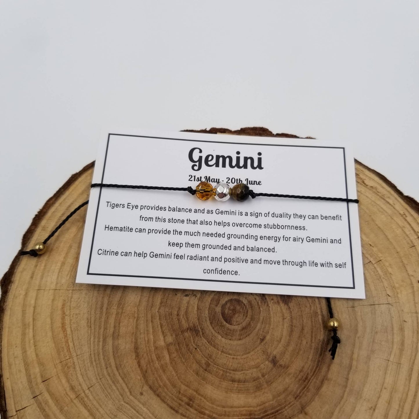 CHAKRA JEWELRY -  Handwoven Stone 3 Chakra Constellation Bracelet with Card