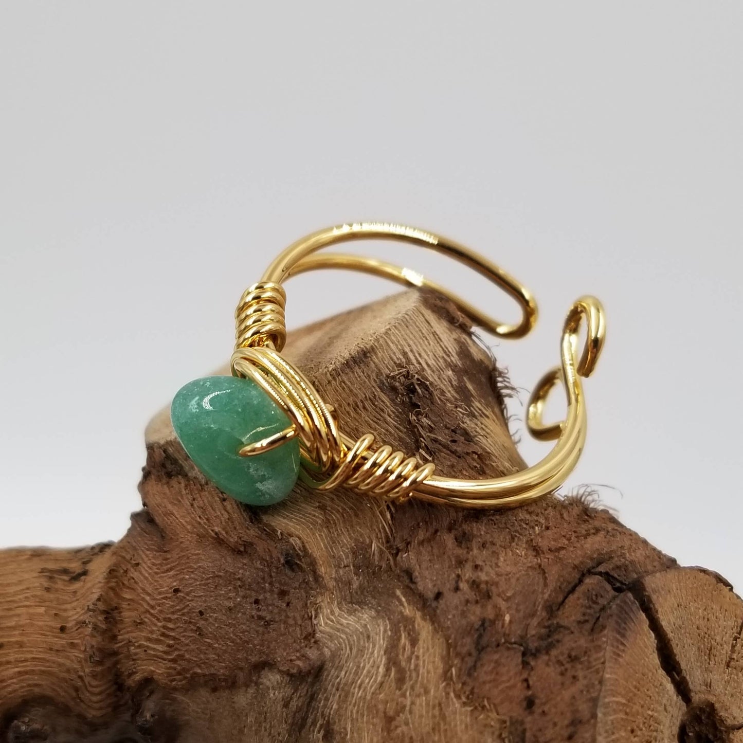 CHAKRA JEWELRY - Handmade Natural Stone Open Ring