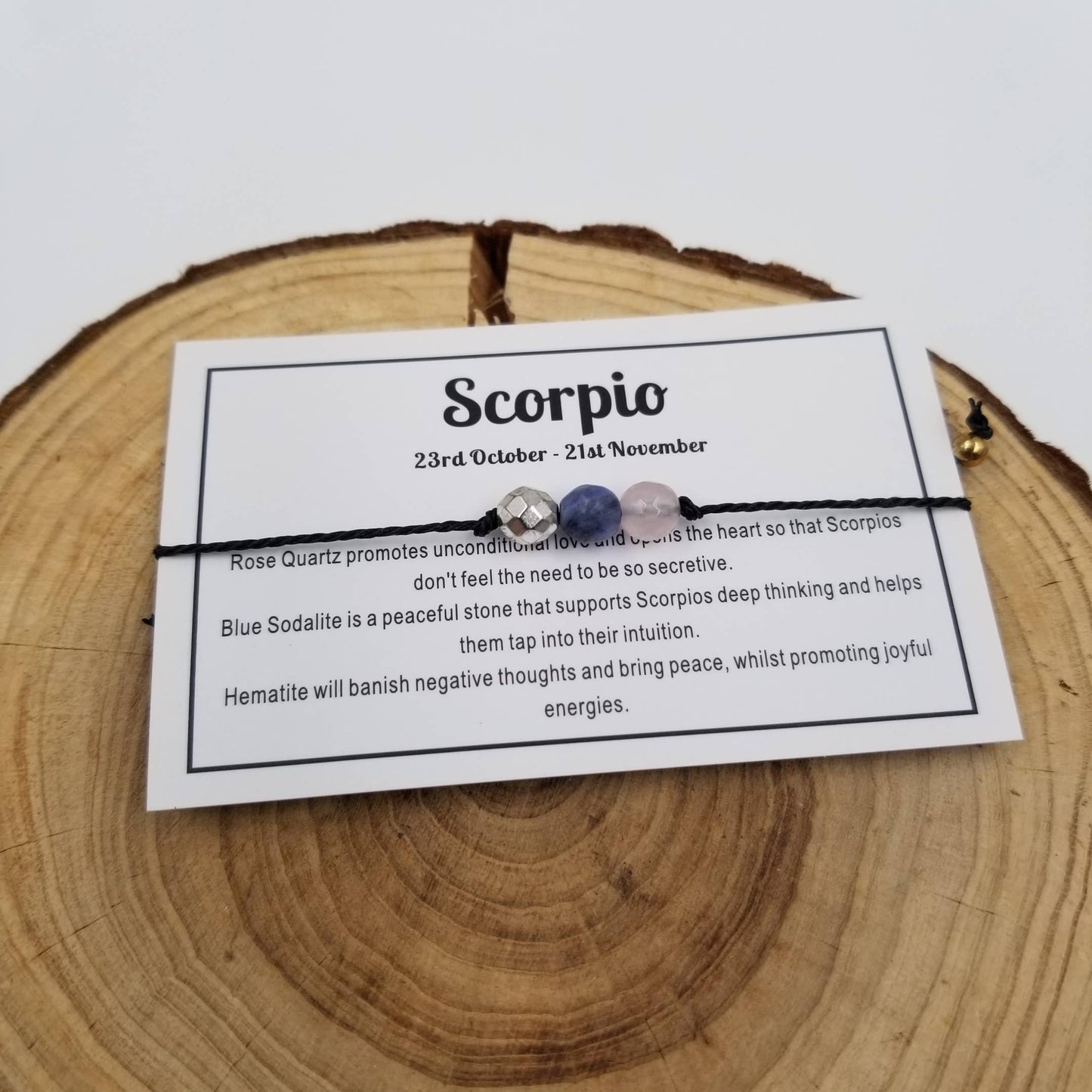 CHAKRA JEWELRY -  Handwoven Stone 3 Chakra Constellation Bracelet with Card