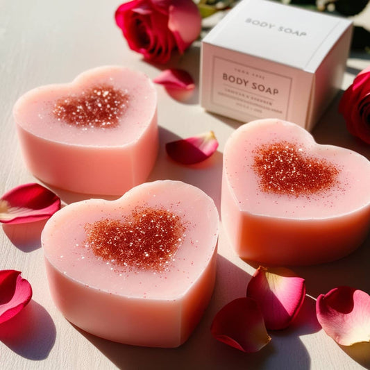 Beautique Goals - Triple Butter Heart Shaped Floral Fruity Soap