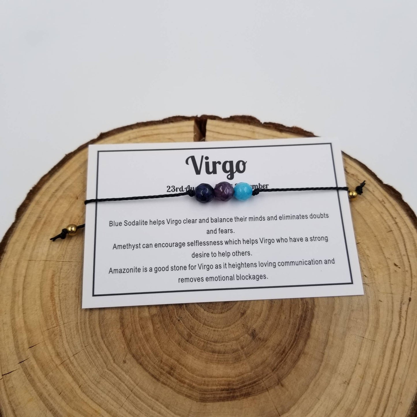 CHAKRA JEWELRY -  Handwoven Stone 3 Chakra Constellation Bracelet with Card