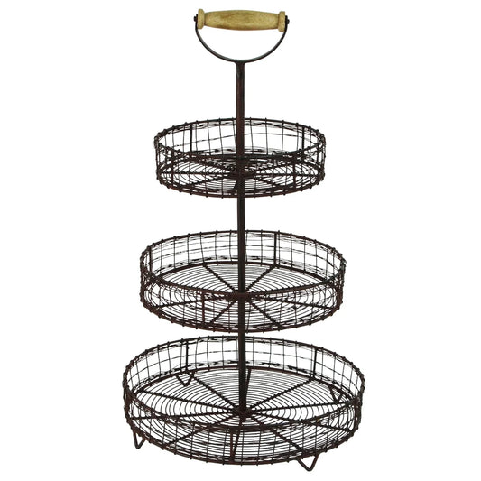 Rustic Wire Baskets, Black