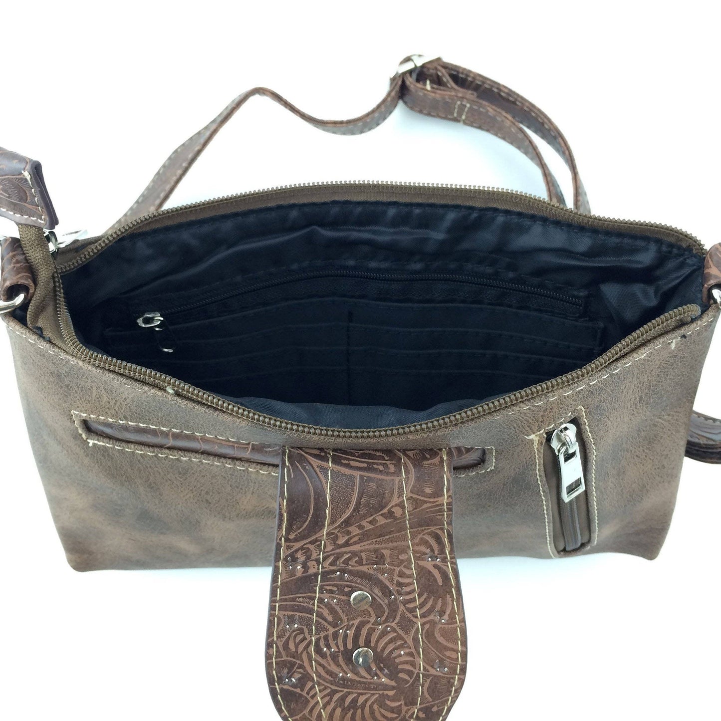 Lunar Deer - Western Floral Buckle Crossbody Pouch Bag