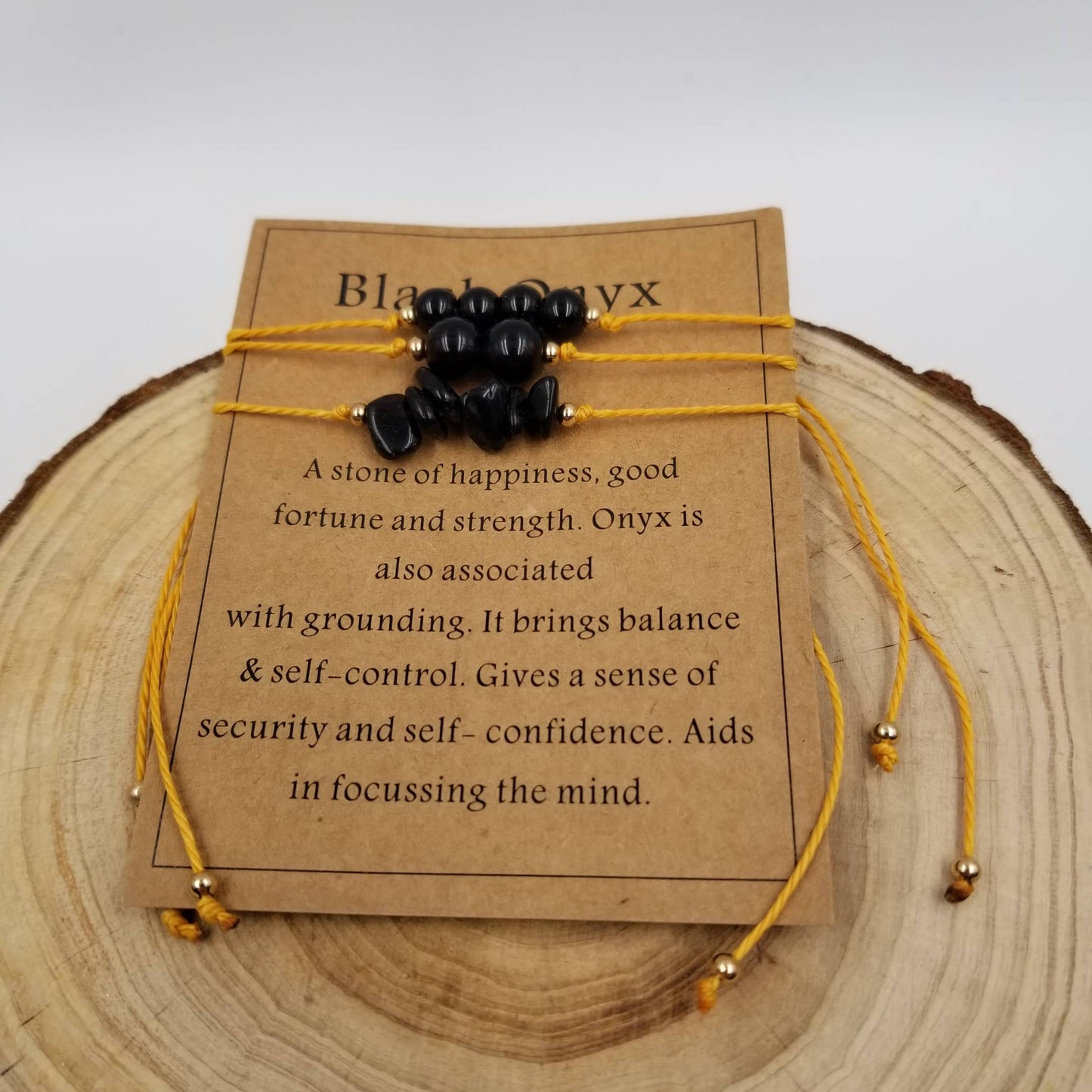 CHAKRA JEWELRY - Handmade Natural Crushed Stones Bracelet Set With Card