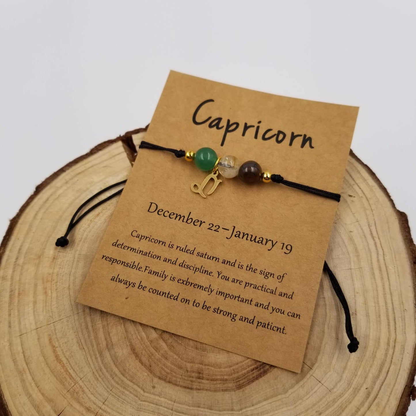 CHAKRA JEWELRY - Natural Stone Chakra Bead Constellation Bracelet with Card