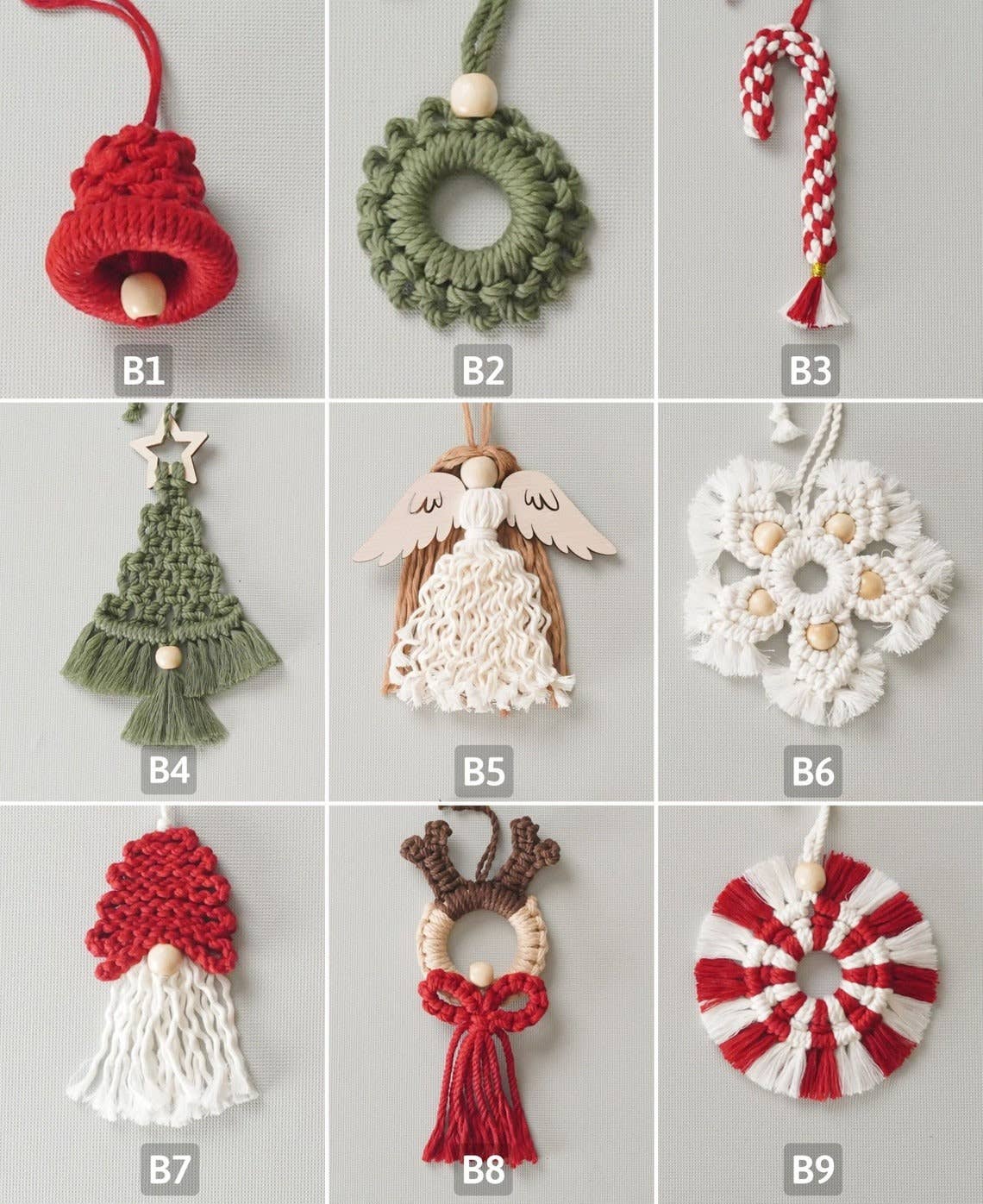 BeanDaikon - Boho Christmas Ornament Set X40