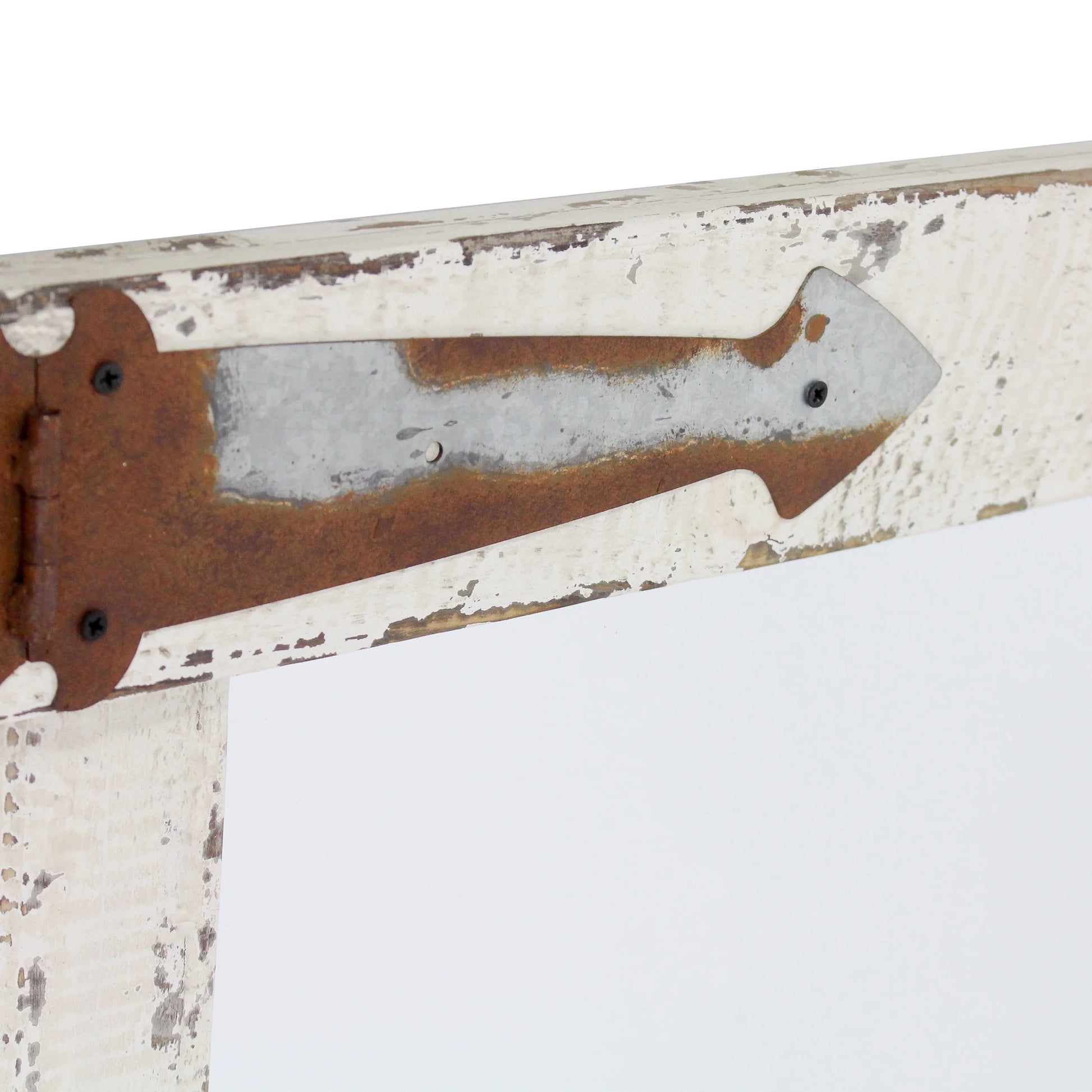 Serenad Farmhouse Wall Mirror White 30" X 22" by Aspire