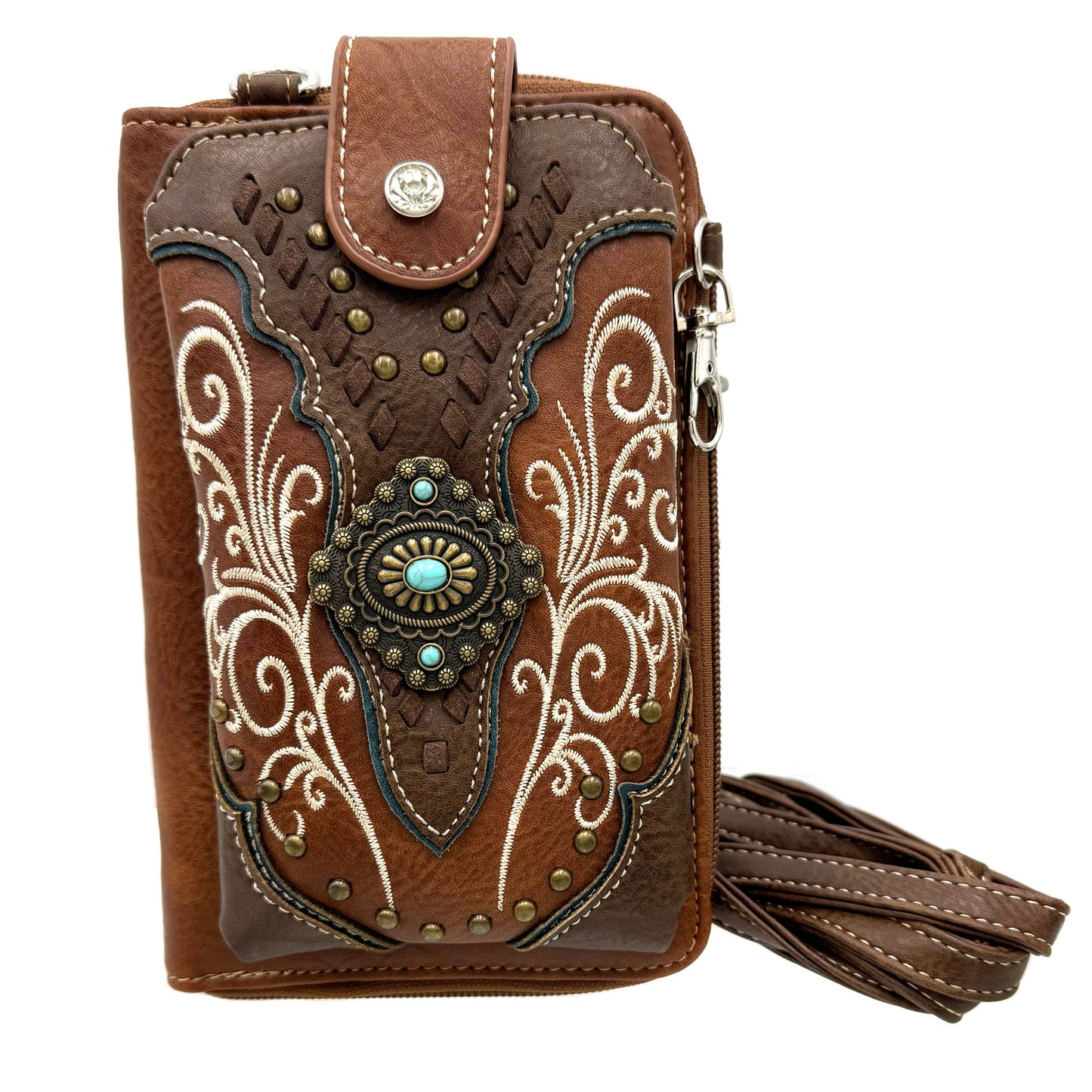 Lunar Deer - Western Crossbody Phone Wallet Purse