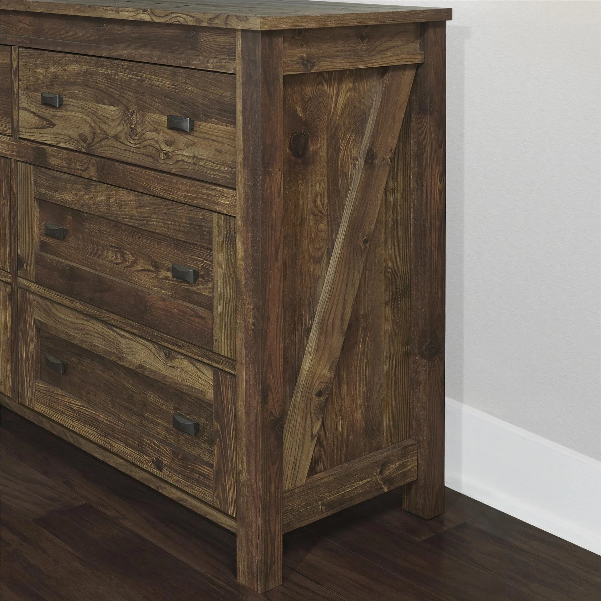 Farmington 6 Drawer Dresser, Rustic