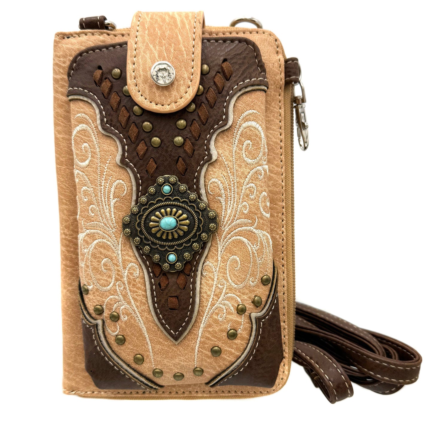 Lunar Deer - Western Crossbody Phone Wallet Purse