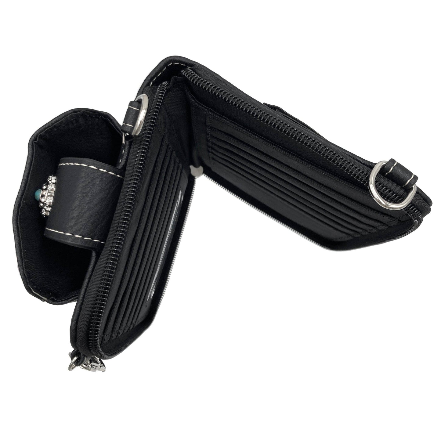 Lunar Deer - Skull Women's Crossbody Leather Phone Wallet