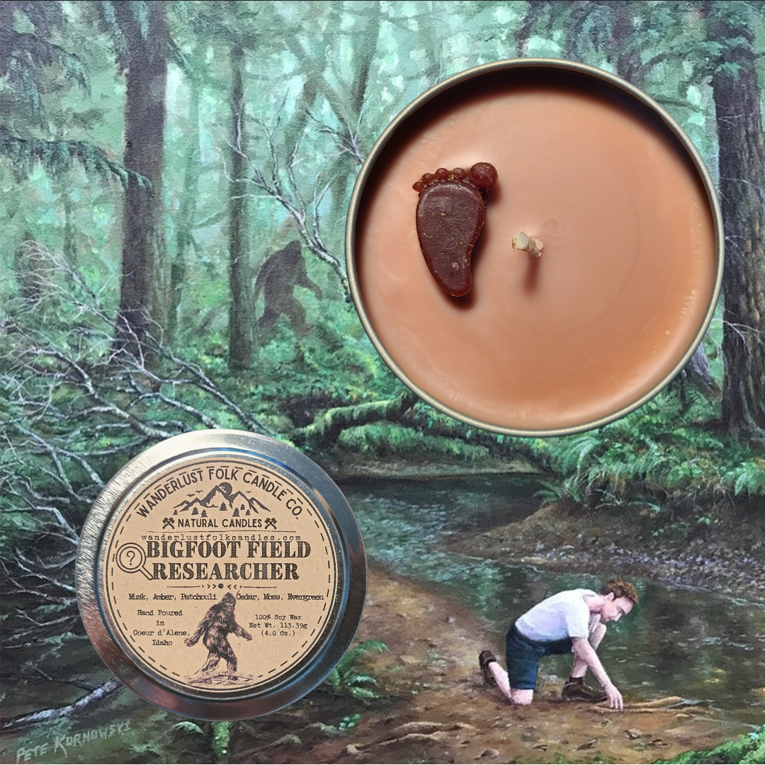 Wanderlust Folk - Bigfoot Field Researcher - USA MADE - Soy Wax Candles
