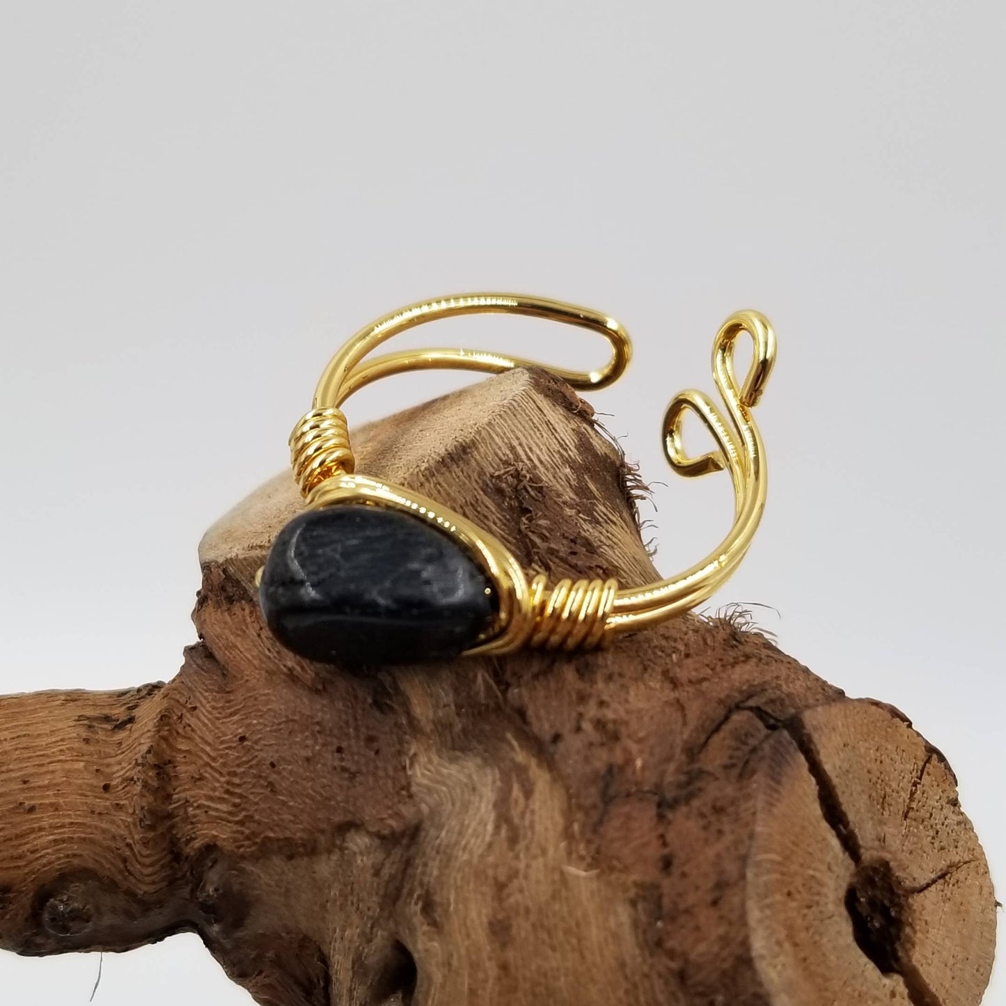 CHAKRA JEWELRY - Handmade Natural Stone Open Ring