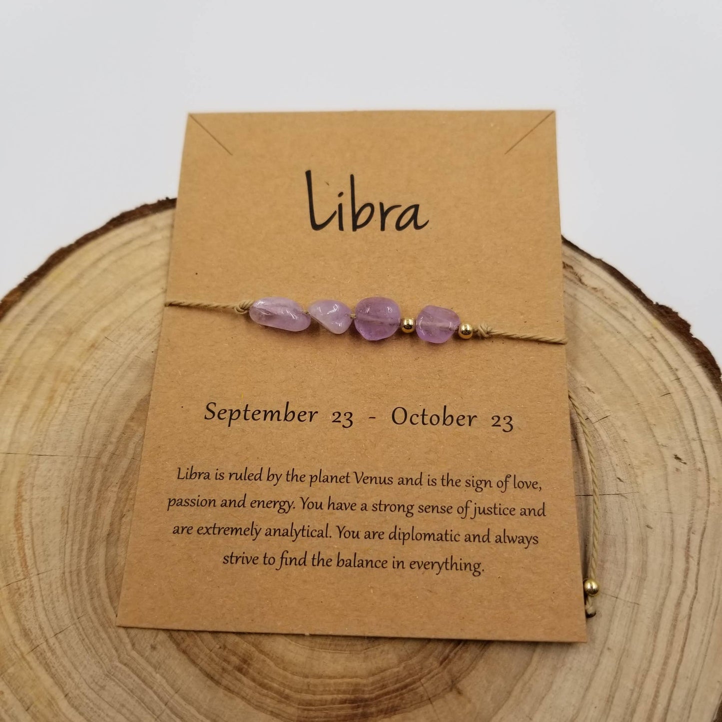 CHAKRA JEWELRY - Natural Stone Handwoven Constellation Bracelet with Card