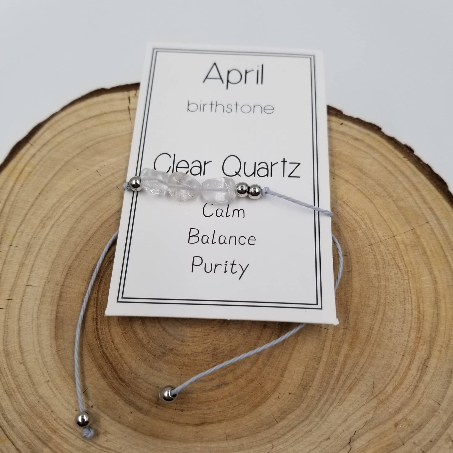 CHAKRA JEWELRY - Handmade Birthday Stone Natural Stone Bracelet with Card