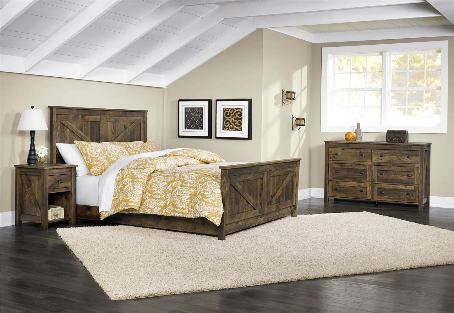 Farmington 6 Drawer Dresser, Rustic