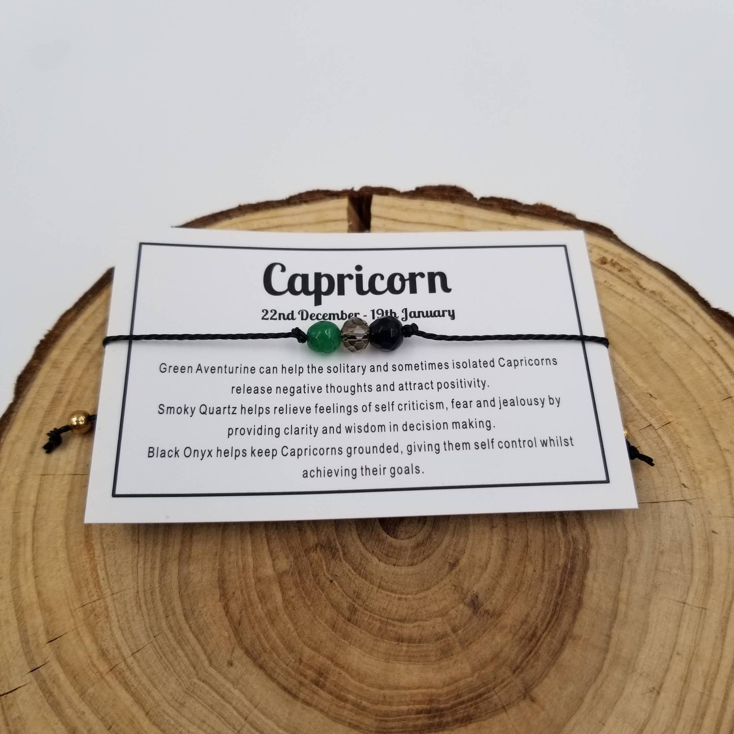 CHAKRA JEWELRY -  Handwoven Stone 3 Chakra Constellation Bracelet with Card