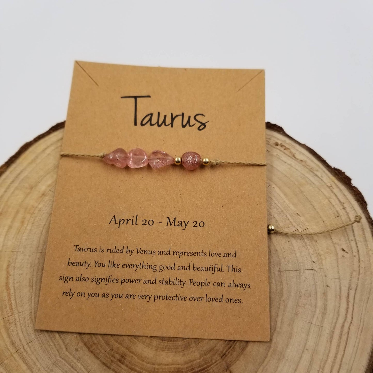 CHAKRA JEWELRY - Natural Stone Handwoven Constellation Bracelet with Card