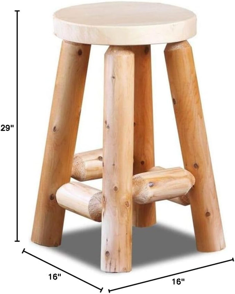 SRL Rustic Bar Stool Pine & Cedar – Indoor & Outdoor Bar Stools That Match Your Spaces Rustic Barstool, Island Chairs, Kitchen Stool, Counter Stools - Bar Chairs (29" Unfinished)