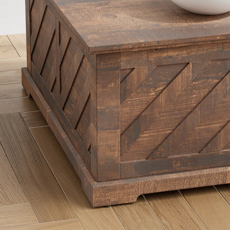 Nilla 35.5“ Wood Storage Lift Top Coffee Table, Square Storage Dining Table for Living Room