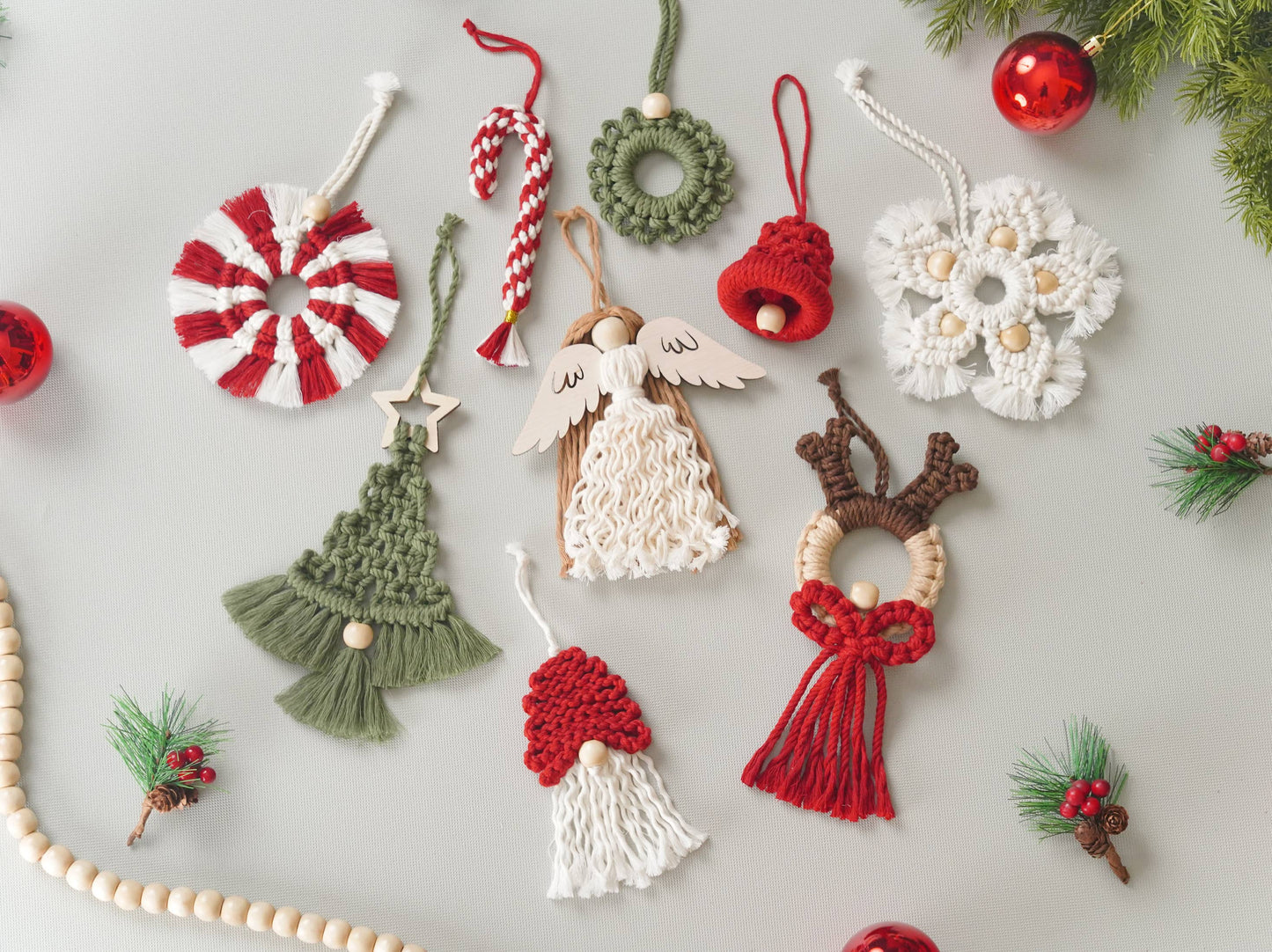BeanDaikon - Boho Christmas Ornament Set X40