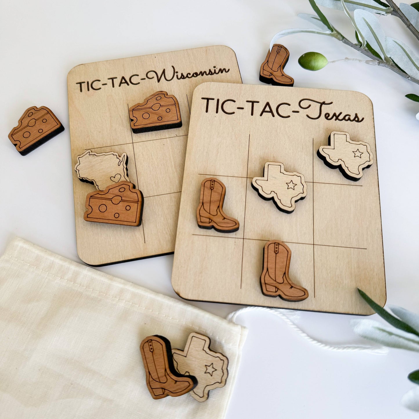 Birch House Games & Gifts - State Gift - Mini Tic-Tac-Toe Game