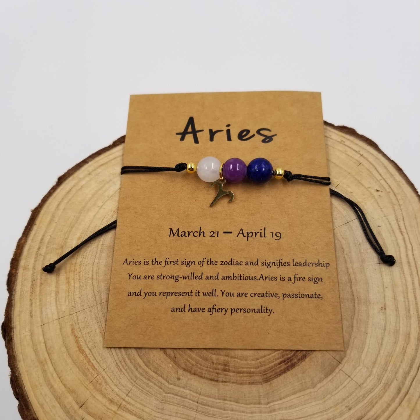 CHAKRA JEWELRY - Natural Stone Chakra Bead Constellation Bracelet with Card