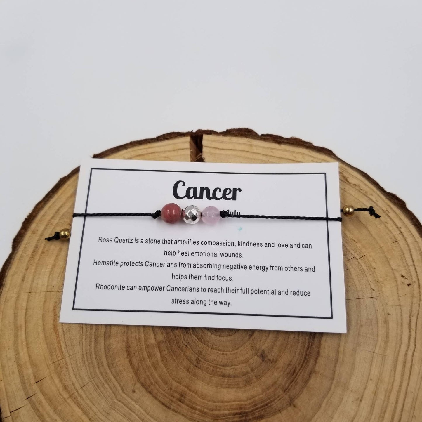 CHAKRA JEWELRY -  Handwoven Stone 3 Chakra Constellation Bracelet with Card