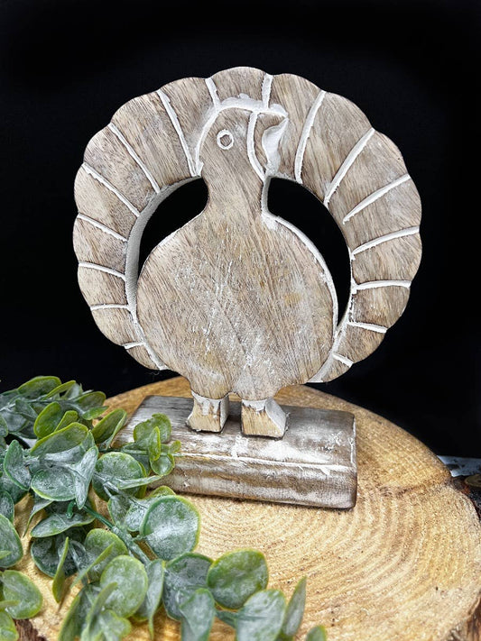 Wholesale Home Decor - Wooden Turkey 6.5x8in