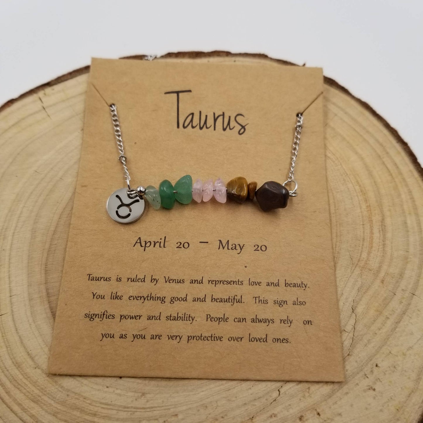 CHAKRA JEWELRY - Natural Stone Handwoven Constellation Necklace with Card