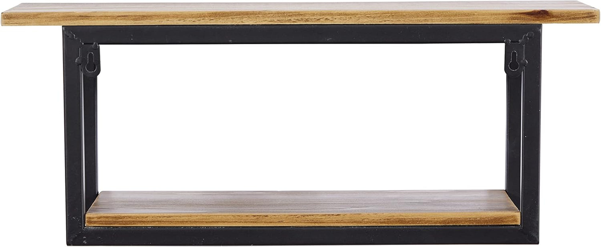 Metal 4 Shelves Wall Shelf, Set of 2 20", 28"W, Brown