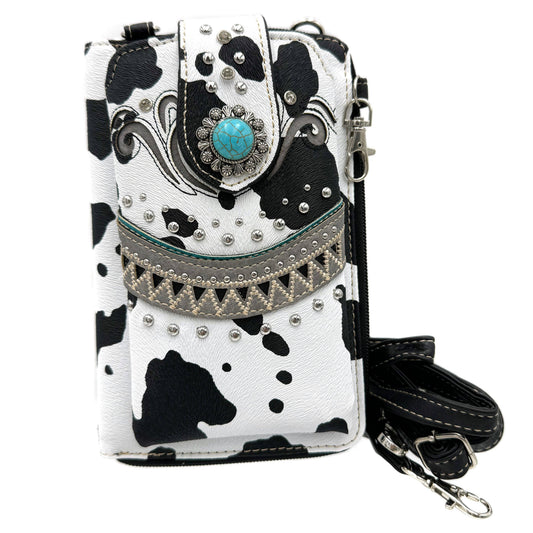 Lunar Deer - Bella Cow Print Western Phone Wallet