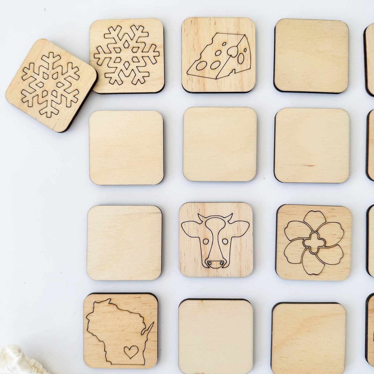 Birch House Games & Gifts - State Memory Matching Game - Wood Memory Game, Brainteaser