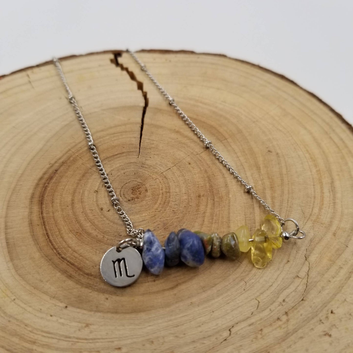 CHAKRA JEWELRY - Natural Stone Handwoven Constellation Necklace with Card