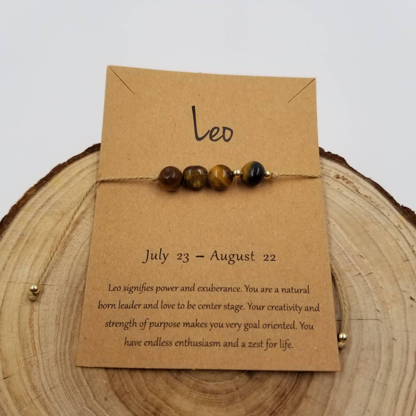 CHAKRA JEWELRY - Natural Stone Handwoven Constellation Bracelet with Card