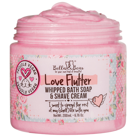 Bella & Bear - 6.7oz Love Flutter Whipped Soap & Shave Cream | Moisturizer